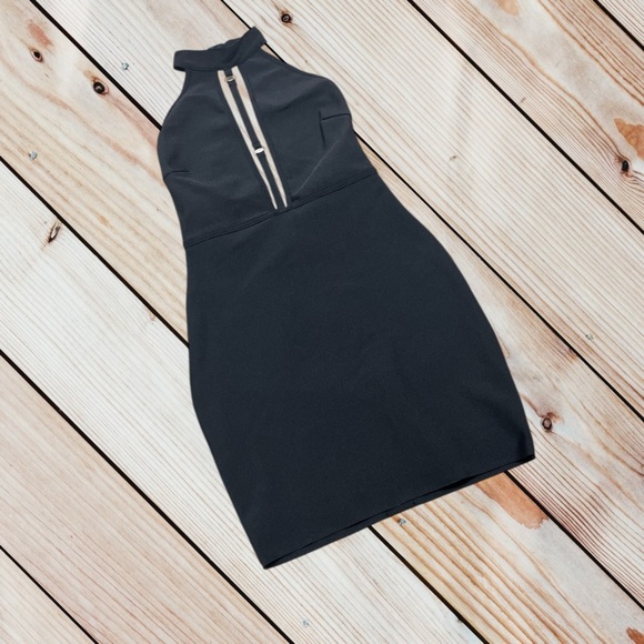 By the way. XS black front strap bandage halter dress - Picture 2 of 11